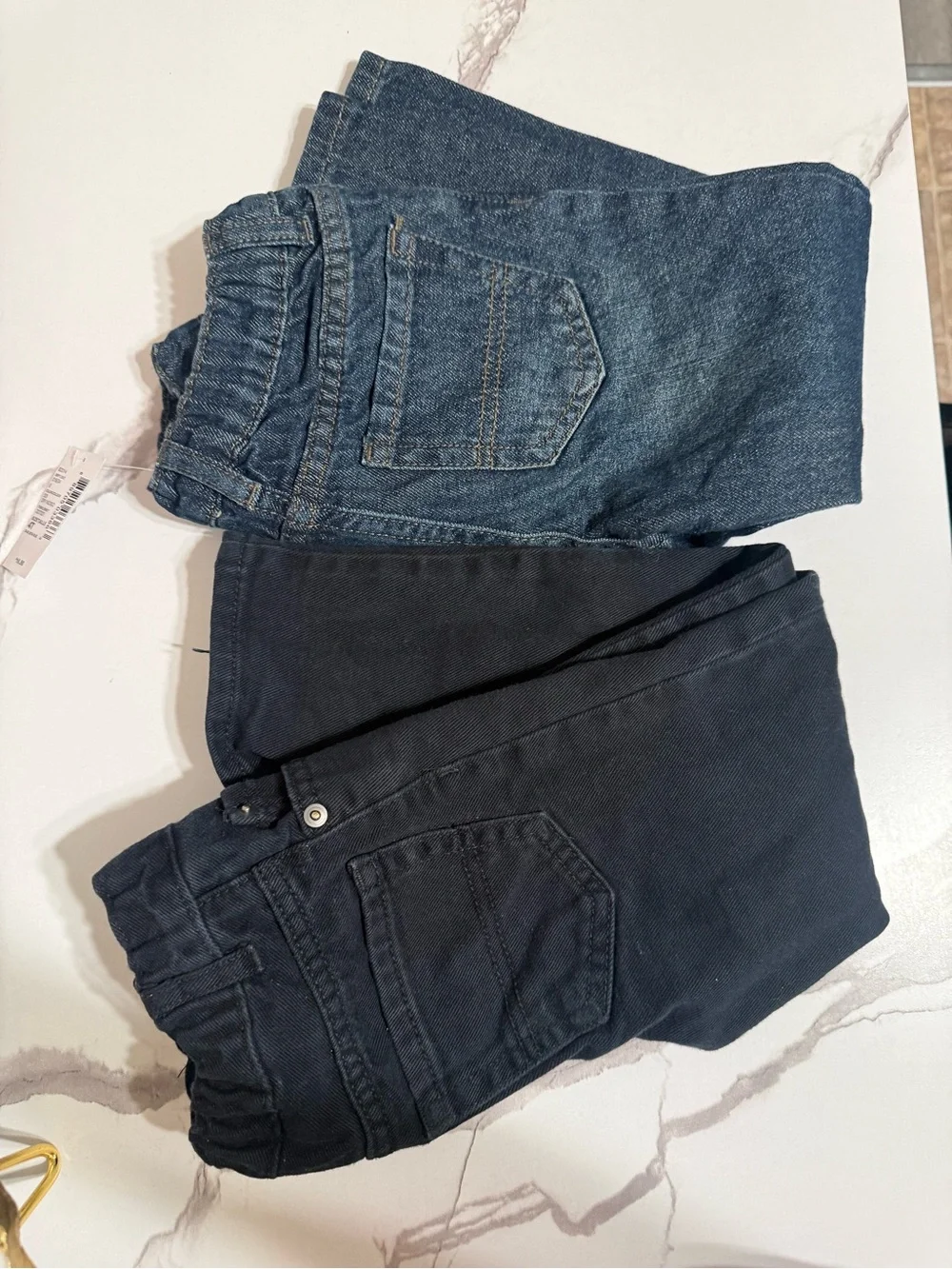 Boys 4t Dark Blue and Black adjustable waistband Jeans